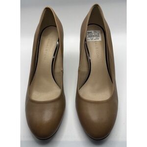 QVC H By Halston Shoes Women's SZ 8.5 Tan Pumps *see all photos* Flaws*